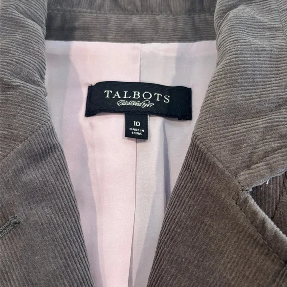 Talbots Women's Gray Blazer with Pink Lining - Picture 3 of 7